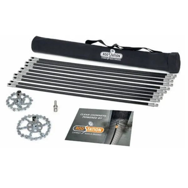 Carbide Teeth Chimney Power Sweeping Kit